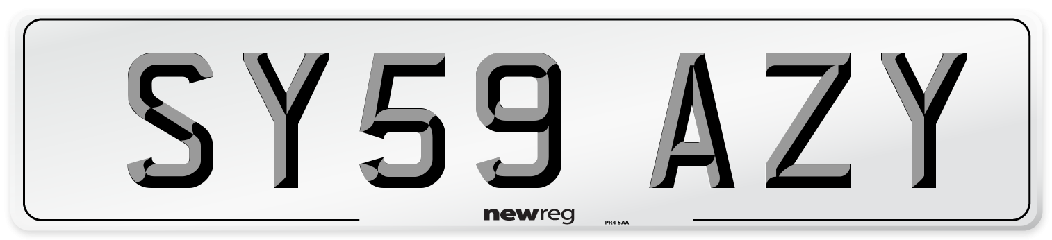 SY59 AZY Number Plate from New Reg